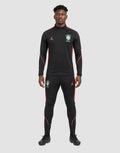 Brazil Tracksuit 2026 Jordan Black Orange Half Zip