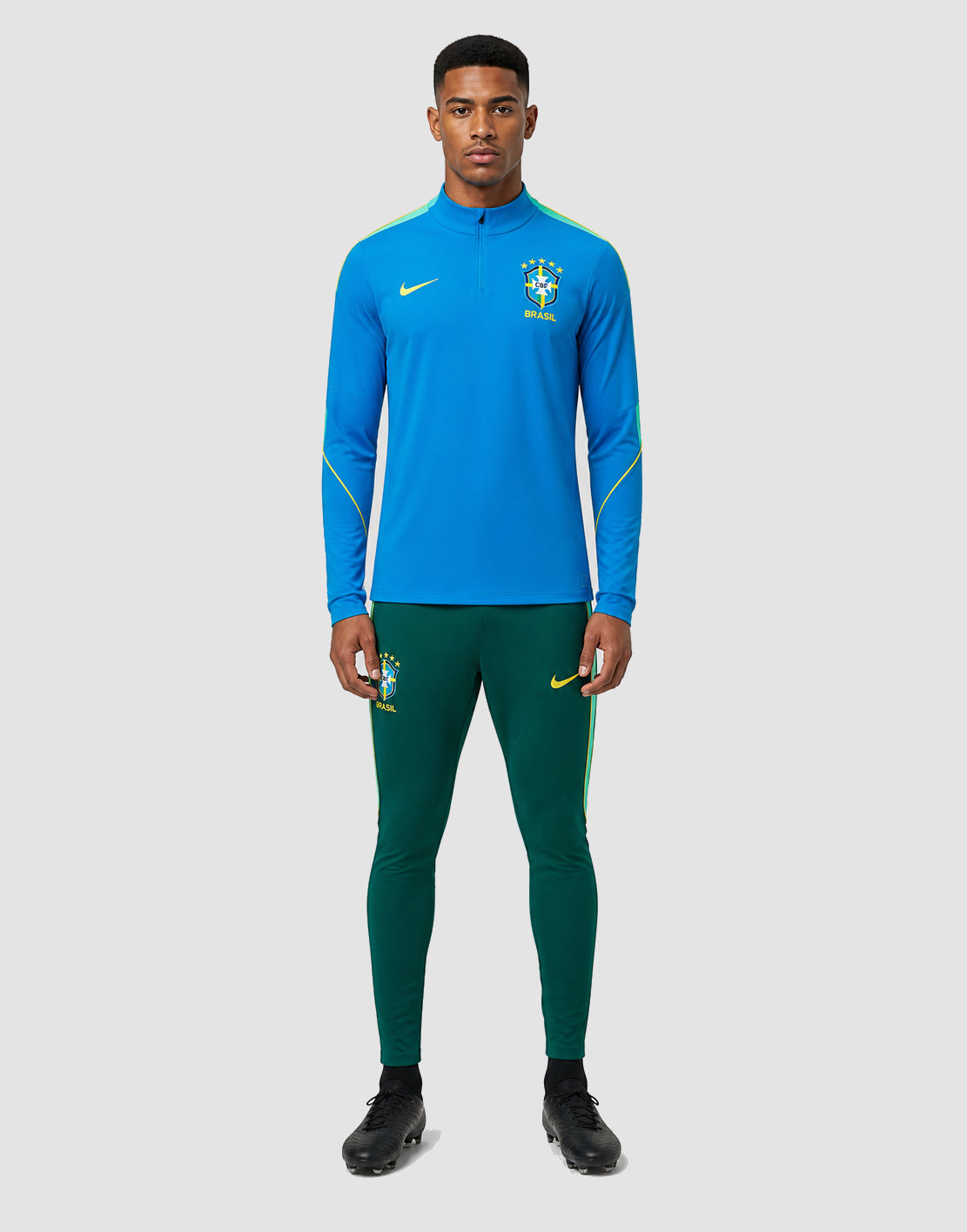 Brazil Tracksuit 2026 Blue Half Zip