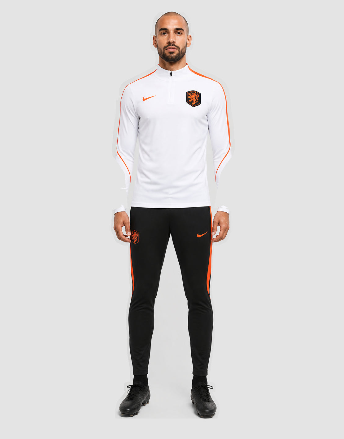 Netherlands Tracksuit 2026 White Half Zip