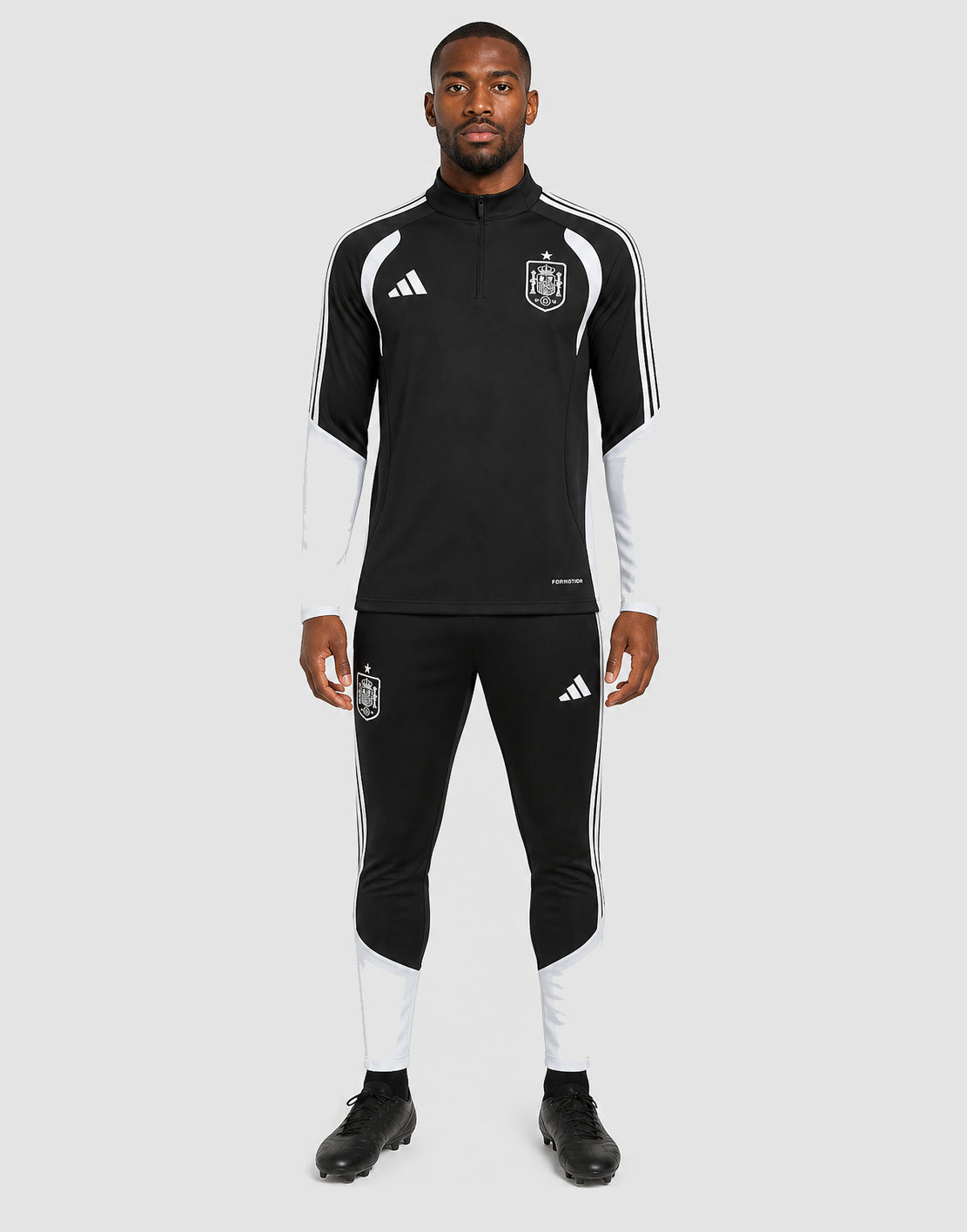 Spain Tracksuit 2026 Black Half Zip